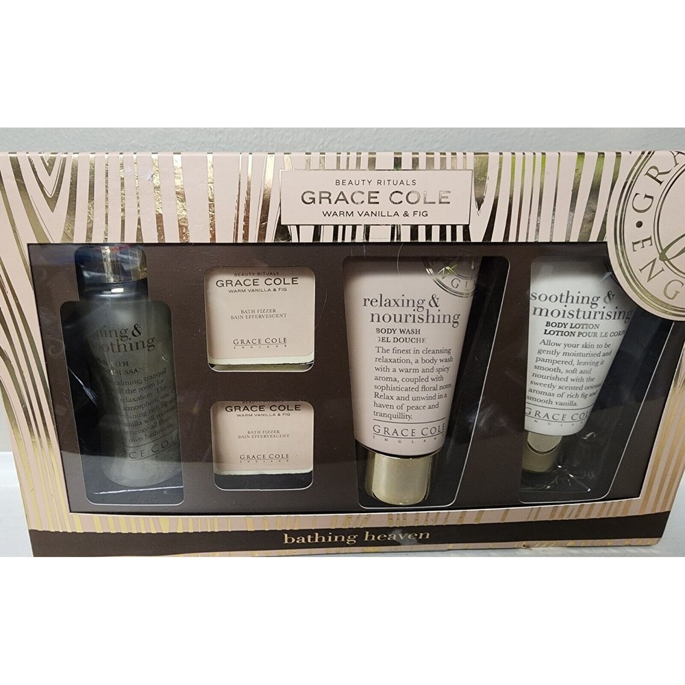 Grace Cole Warm Vanilla & Fig Bathing Heaven gift set  New